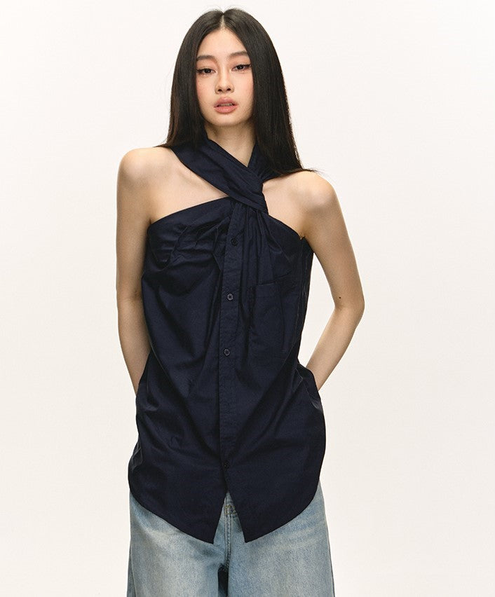 Halter Neck Twisted Top ANA0045