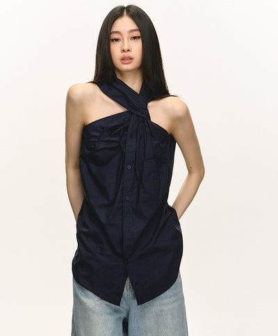 Halter Neck Twisted Top ANA0045