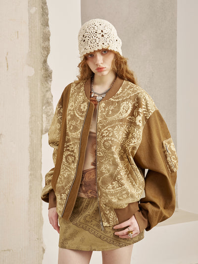Paisley Print Flight Jacket DID0224