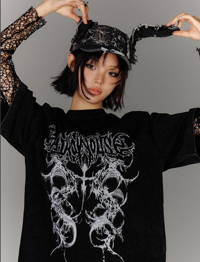 American Punk T-shirt/Fishnet Layer Inner Top KIN0144
