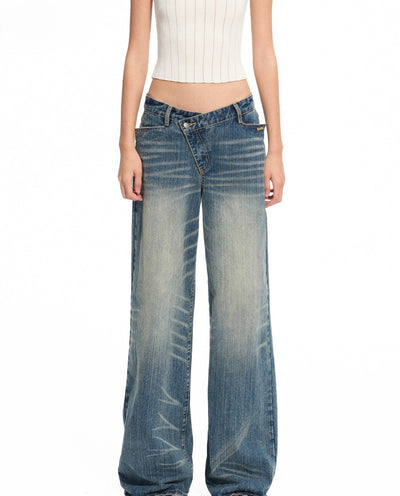 Low-rise Slant-front Jeans NOT0308