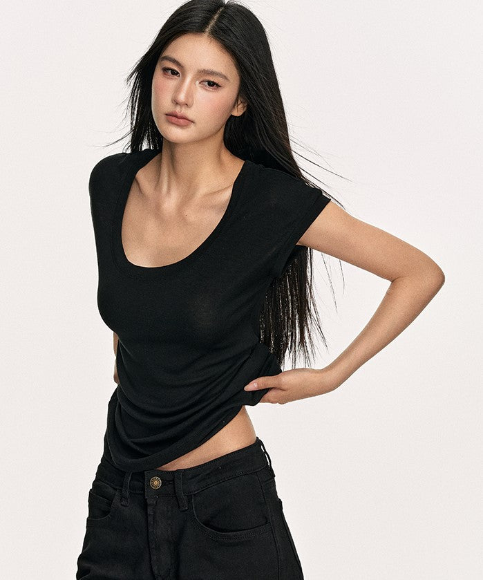 U-neck Short-sleeved T-shirt ANA0043