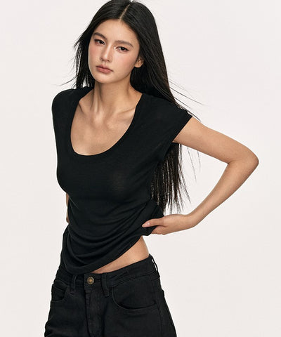 U-neck Short-sleeved T-shirt ANA0043