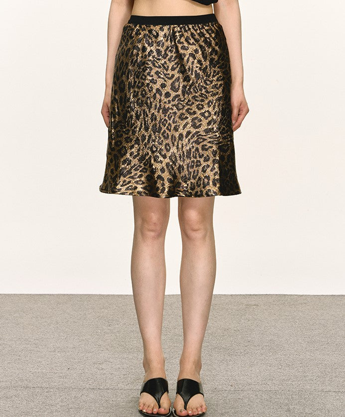 Leopard Print High Waist Skirt ANA0030