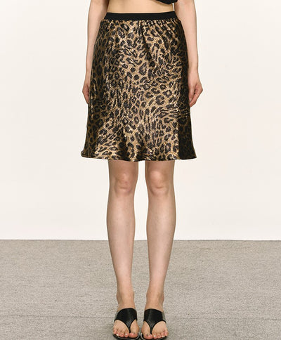 Leopard Print High Waist Skirt ANA0030