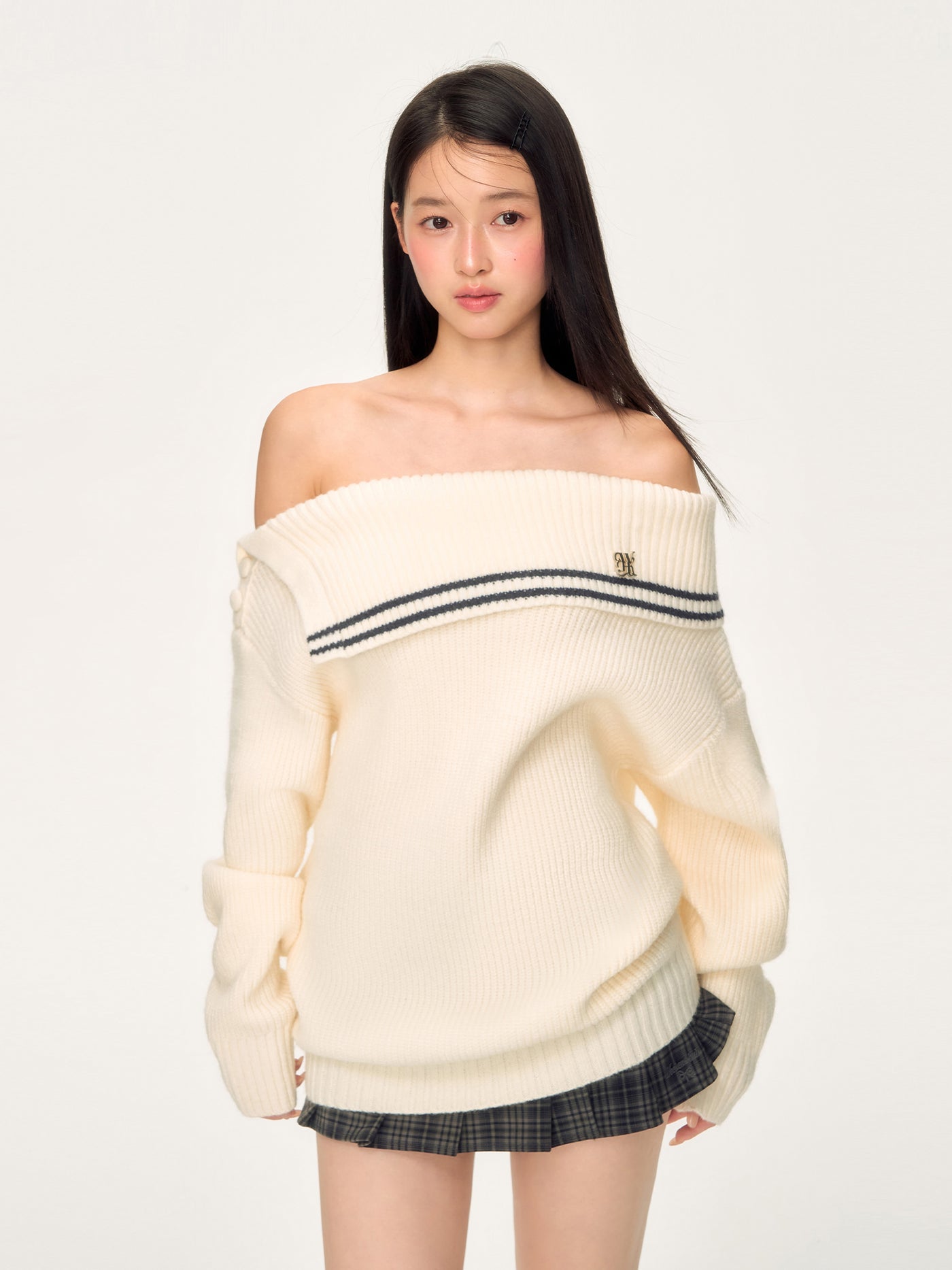 Off-shoulder Loose Style Sweater WEE0062