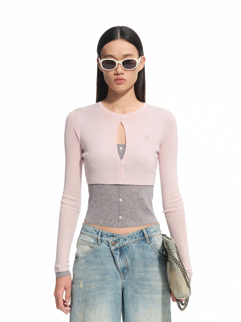 Fake Two-piece Layered Knit NOT0309