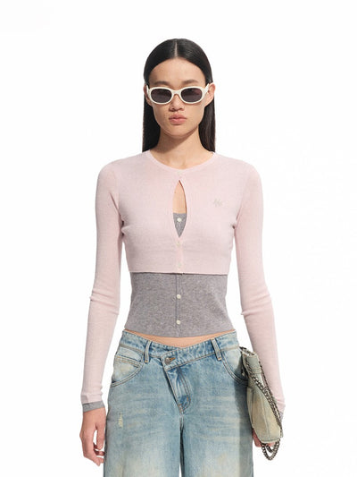 Fake Two-piece Layered Knit NOT0309