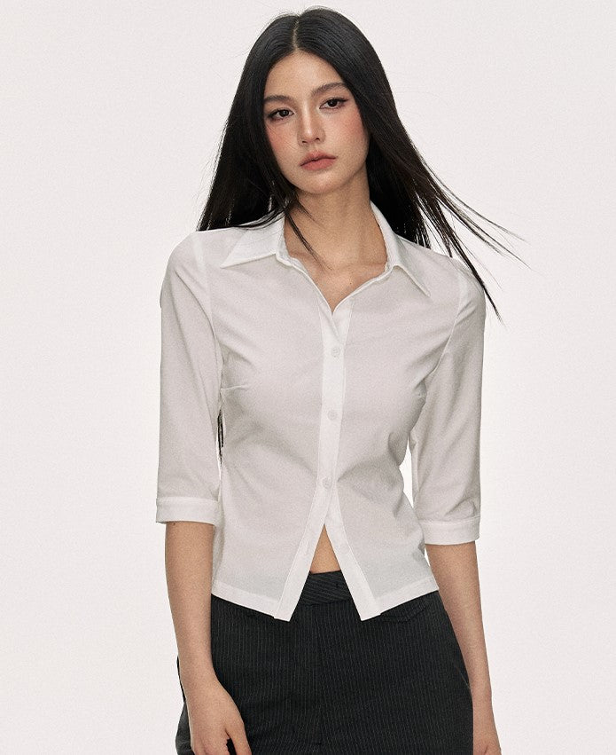 Mid-length Sleeve Temperament Shirt ANA0016
