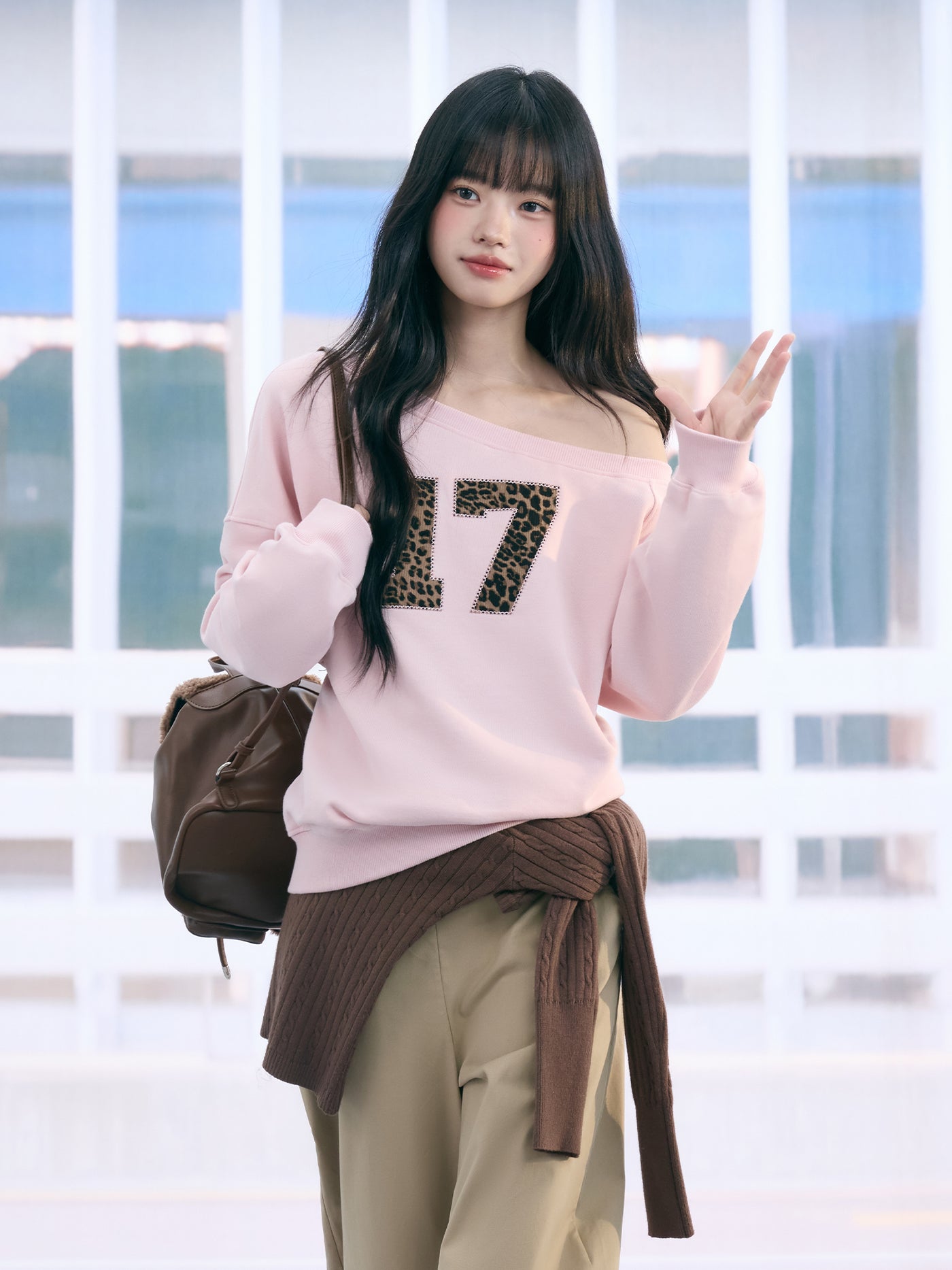 Leopard Print Digital Patchwork Sweatshirt WEE0065