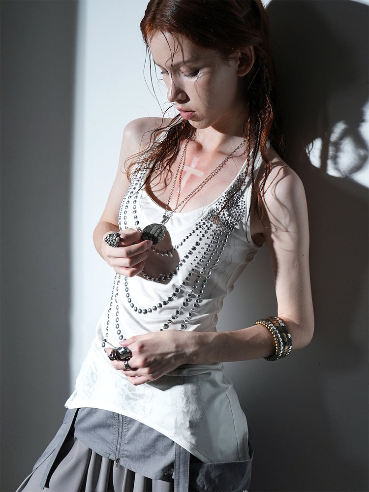Irregular Printing Metal Camisole DOU0116