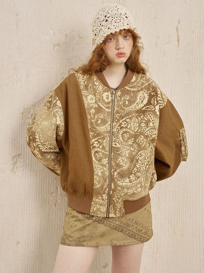 Paisley Print Flight Jacket DID0224