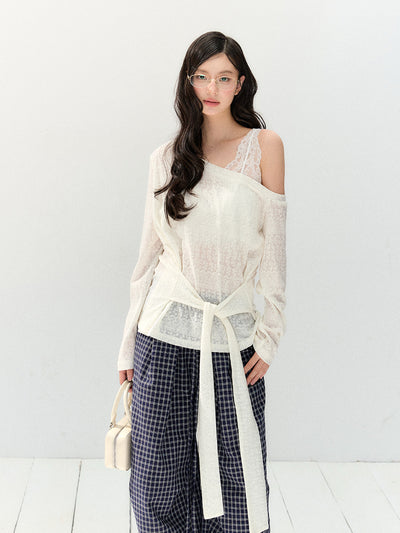 White Lace T-shirt/Underwear SHI0141