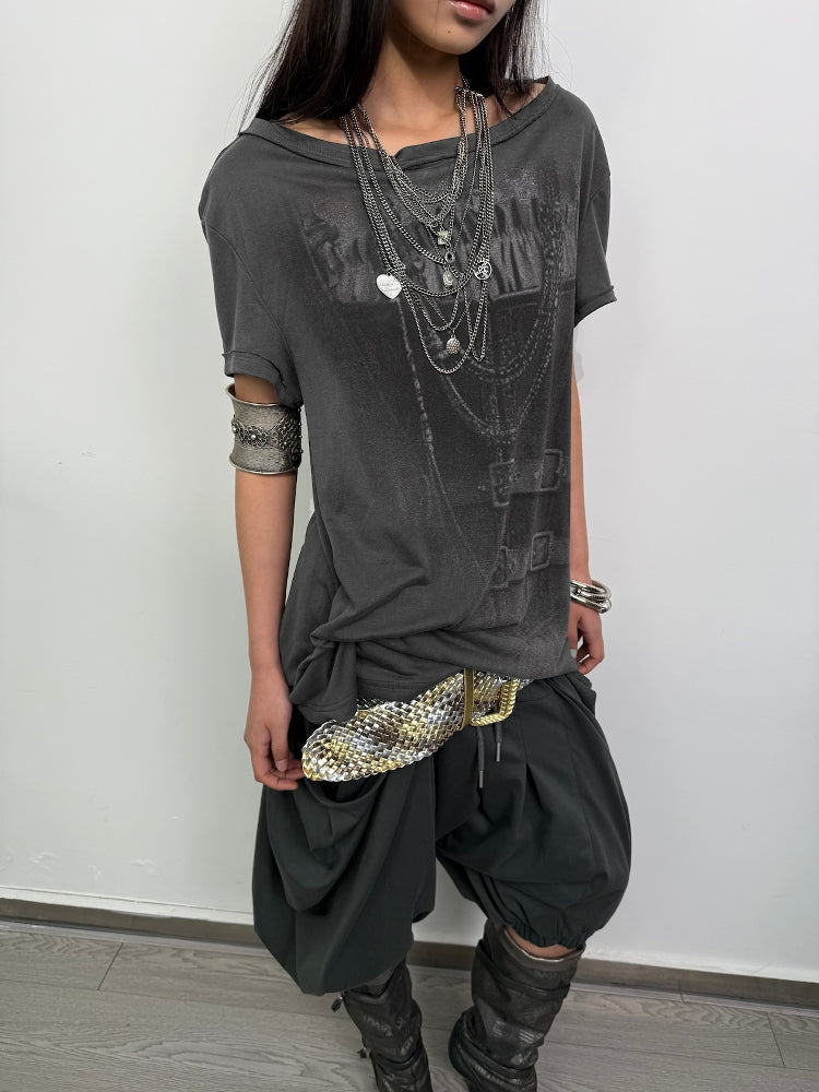 Medium Length Punk T-shirt DOU0108