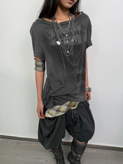Medium Length Punk T-shirt DOU0108