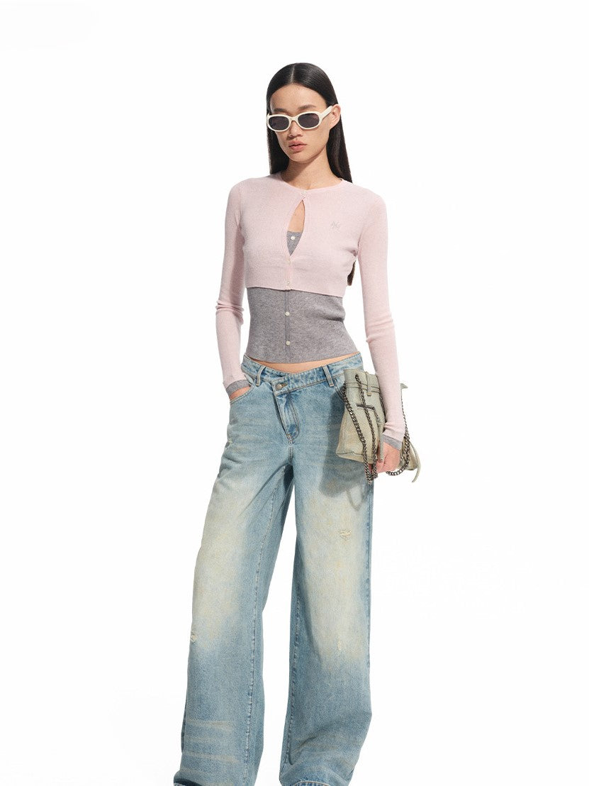 Fake Two-piece Layered Knit NOT0309
