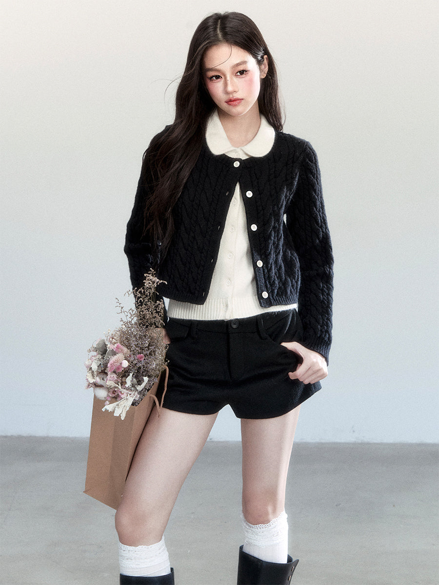 Straight-leg Wool Shorts FRA0455