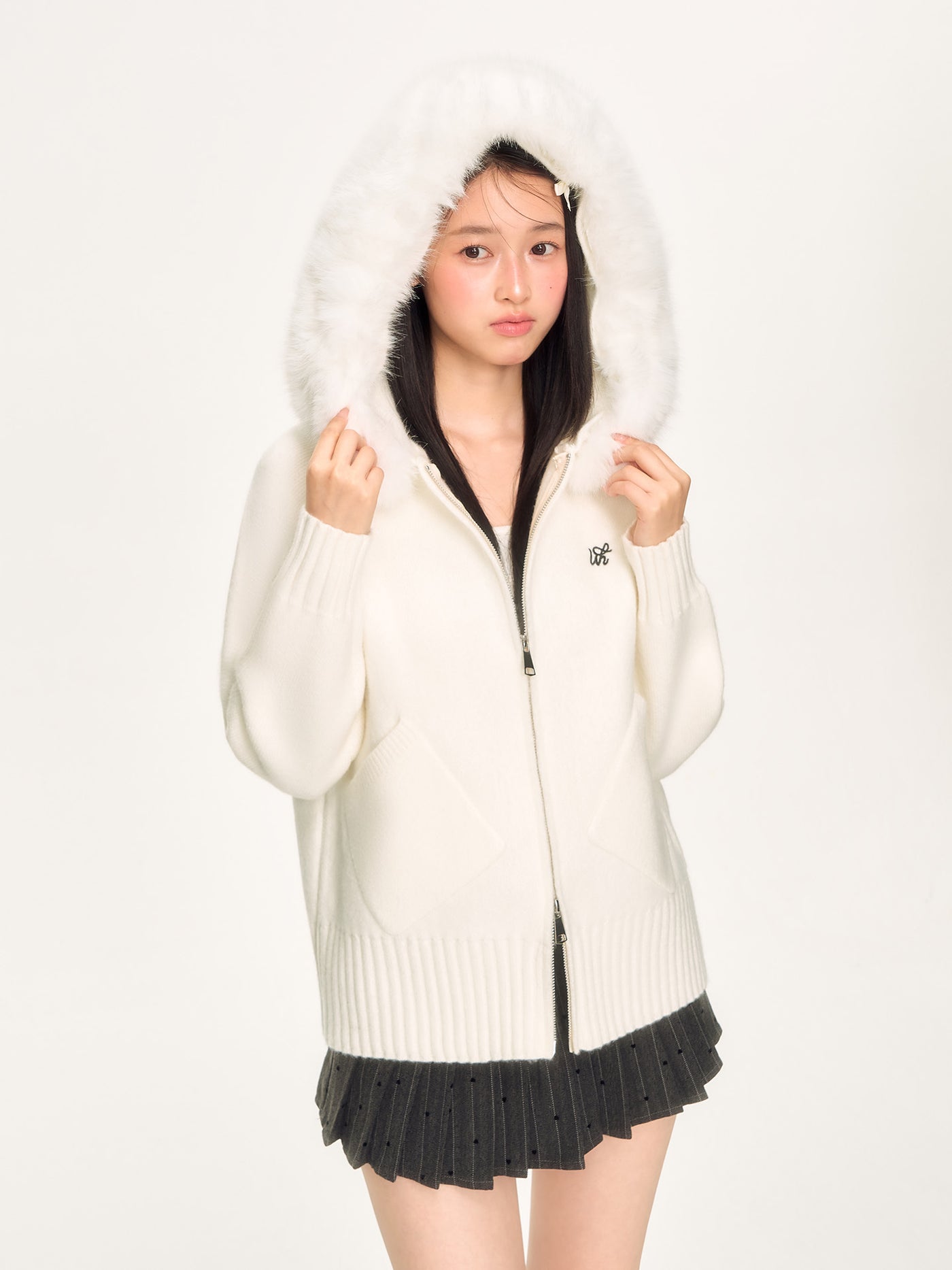 Soft Hooded Knitted Cardigan WEE0061