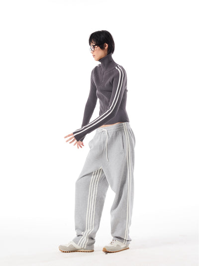 Patchwork Fleece Sweatpants AOA0020