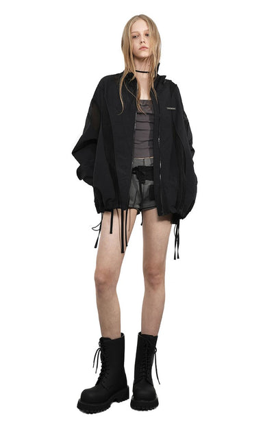 Black Stand Collar Jacket ANY0085