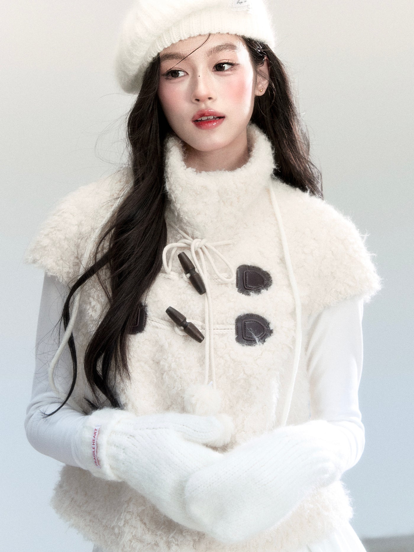 Eco-Friendly Fur Stand Collar Jacket FRA0442