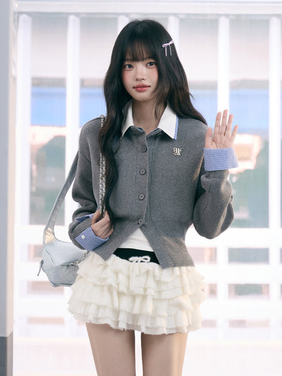 Fake Two-Piece Shirt Collar Sweater WEE0075