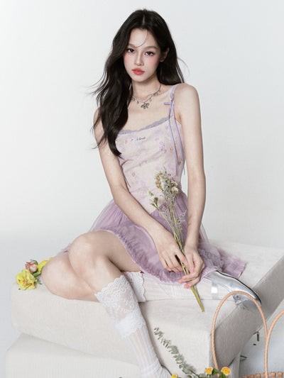 Butterfly Fantasy Jacquard Suspender Dress FRA0383
