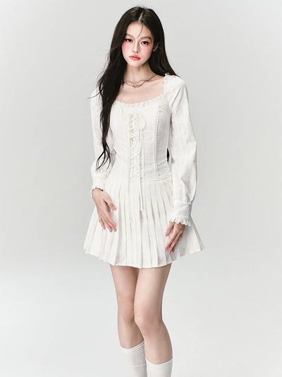 Puff Sleeve Lace Princess Dress FRA0428