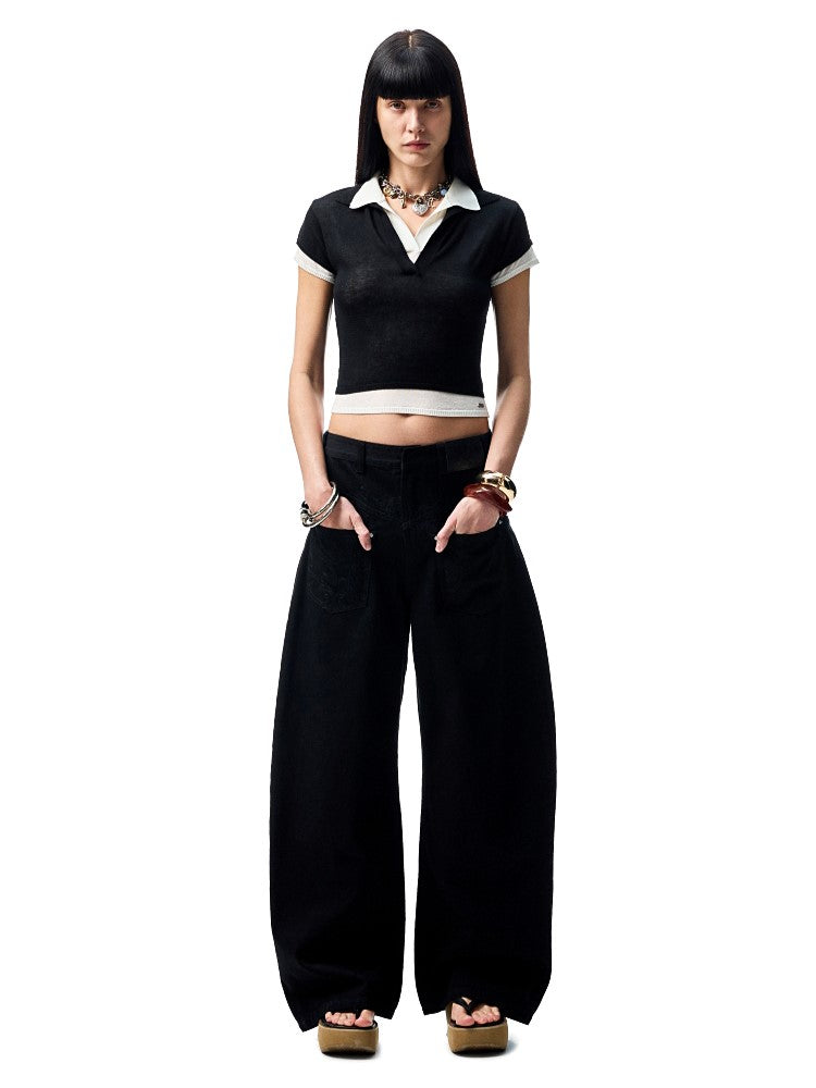 Fake Two-piece Short T-shirt JIN0007