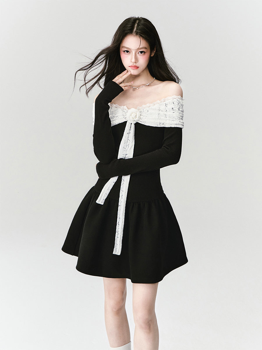 Lace One Shoulder Princess Dress FRA0413