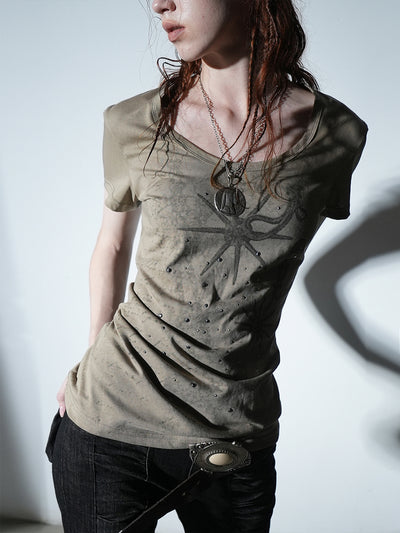 Western Print Diamond T-shirt DOU0118