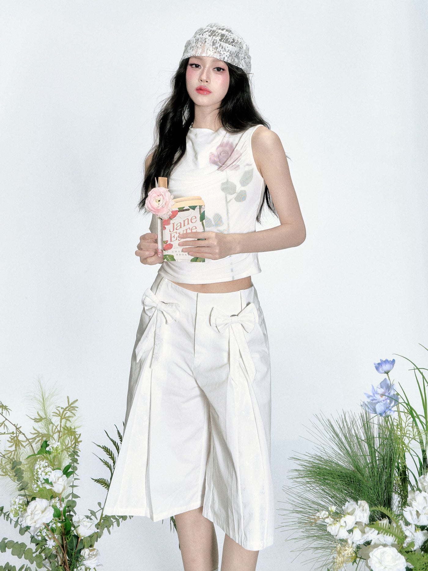 Bow Tie Cropped Pants FRA0371