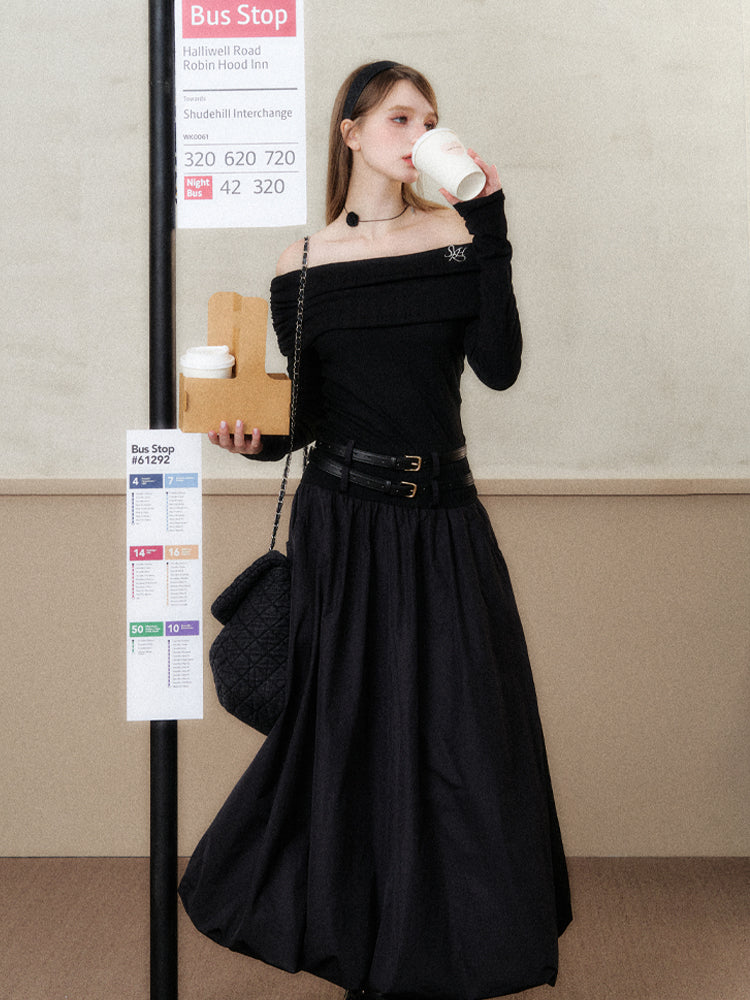 One-shoulder Long Sleeves Dress SPE0037