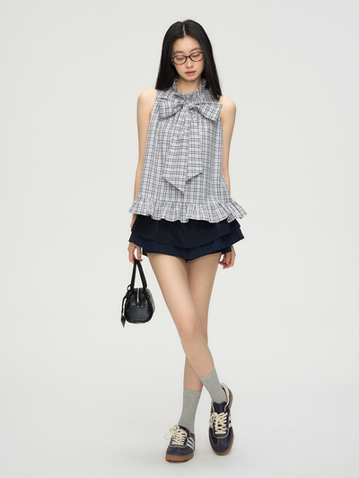 Double-layer Ruffled Skirt Pants PUN0060