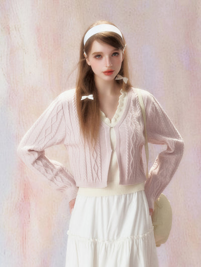Fake Two-piece Cable Sweater SPE0029