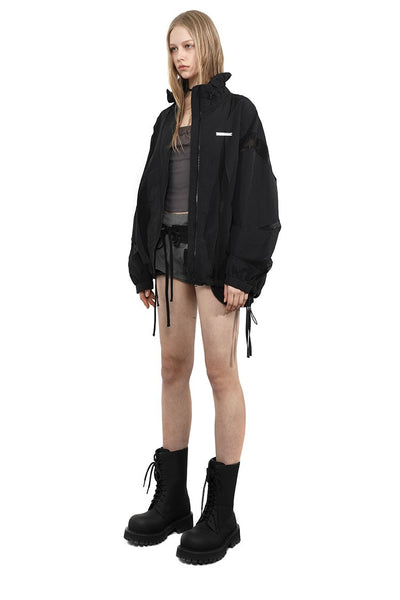 Black Stand Collar Jacket ANY0085