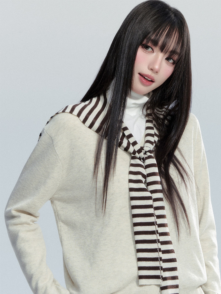 Striped Relaxed Sweater FRA0486