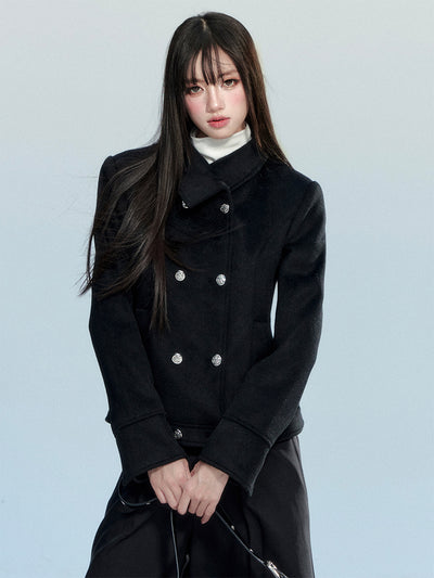 Retro-Style Slim Double-Faced Coat FRA0467