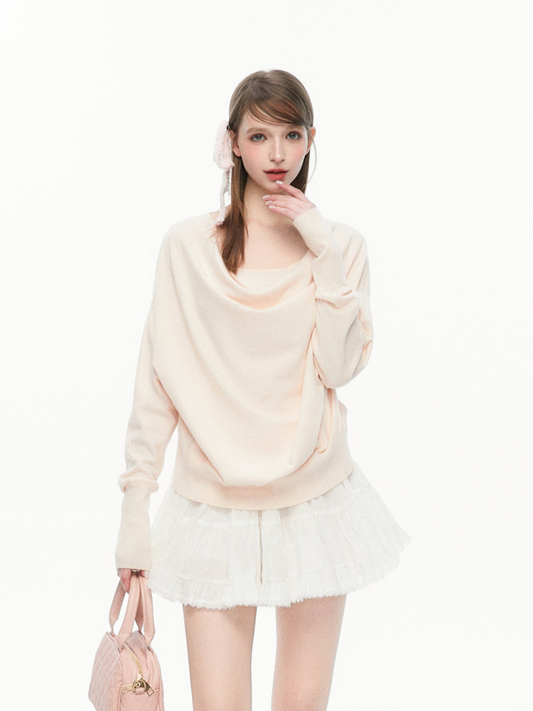 Lazy Collar Long-sleeved Sweater SPE0072