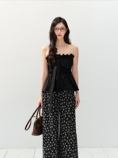 Black Slim-fit Tube Top SHI0154