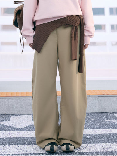 Double-Layer Trim Curved Pants WEE0070