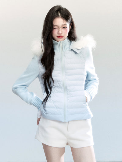 Fur Collar Hooded Down Jacket FRA0453