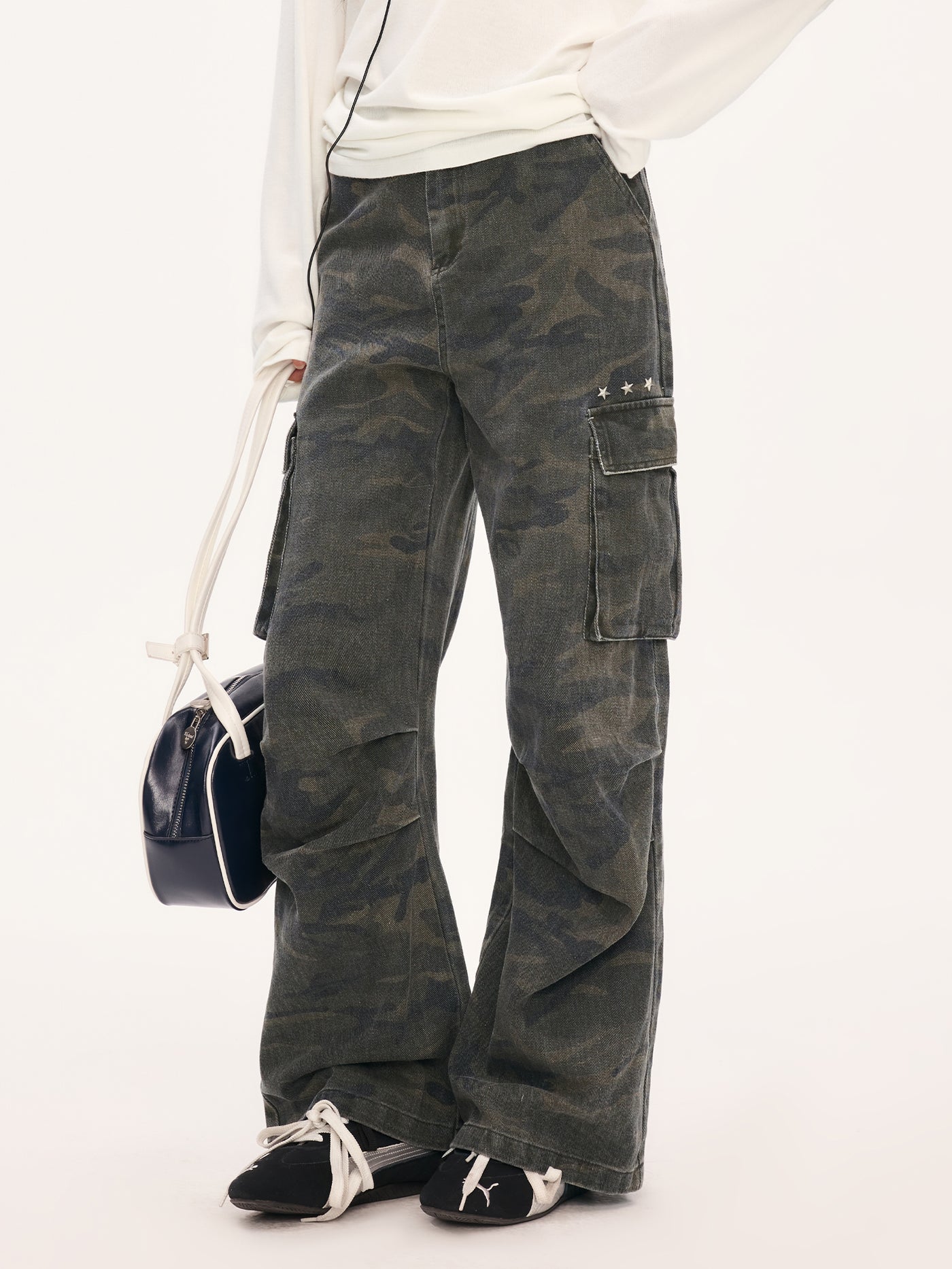 Retro Star Camouflage Cargo Pants WEE0073