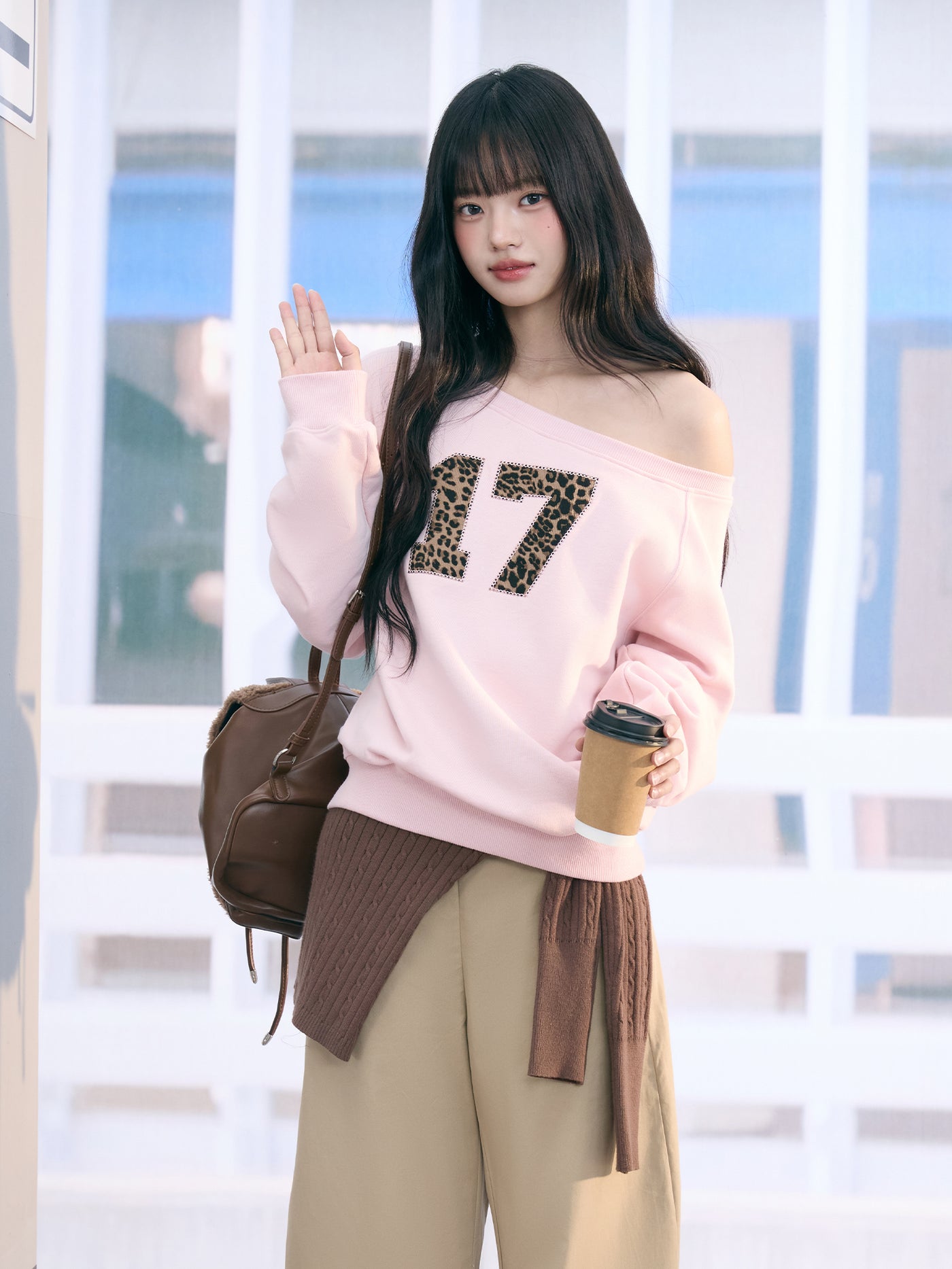 Leopard Print Digital Patchwork Sweatshirt WEE0065