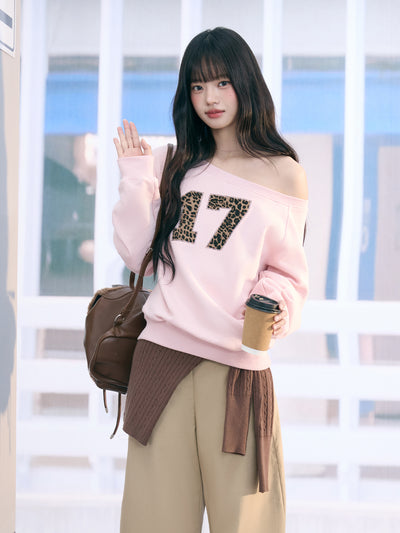 Leopard Print Digital Patchwork Sweatshirt WEE0065