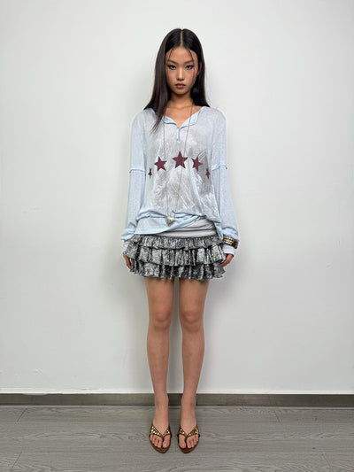 Dropped Shoulder Print T-shirt DOU0100