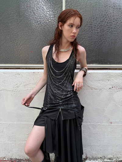 Irregular Printing Metal Camisole DOU0116