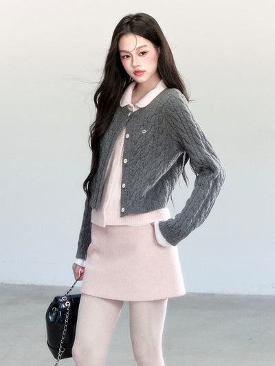 Velvet Two Color Sweater FRA0448