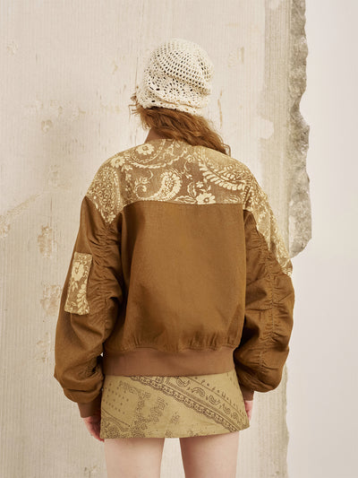 Paisley Print Flight Jacket DID0224