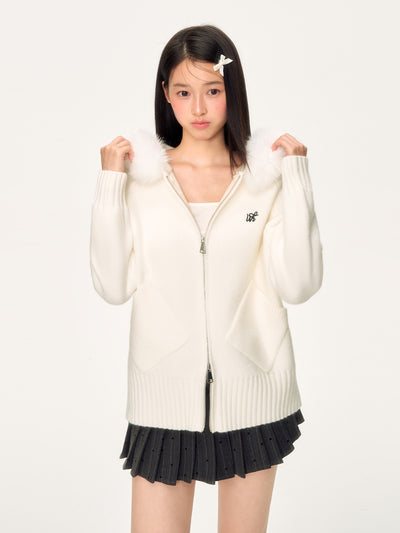 Soft Hooded Knitted Cardigan WEE0061